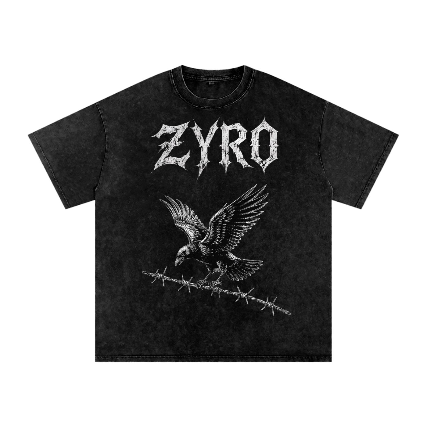 Snow Washed Oversized Cotton T-Shirt